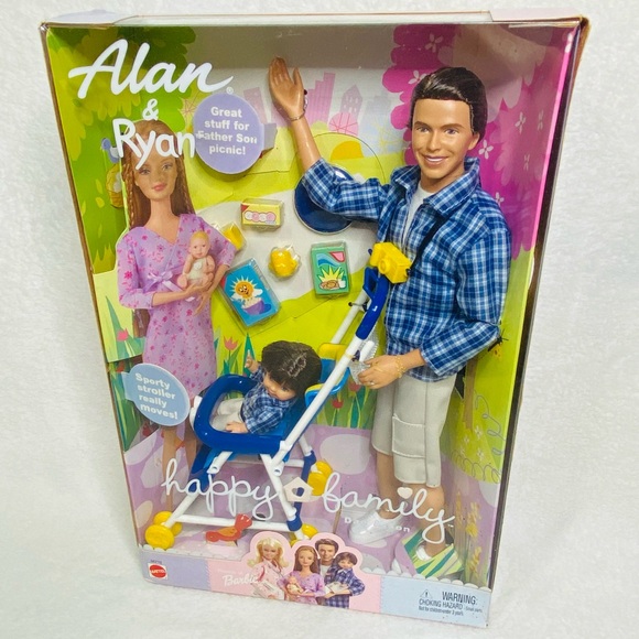 2002 Barbie Happy Family Alan Ryan Set 56710 Happy Family Dolls